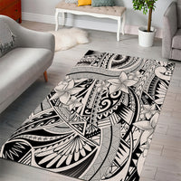 Polynesia Area Rug Tribal Polynesian Spirit With Beige Pacific Flowers LT9 - Polynesian Pride