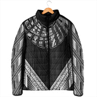 Black Samoa Tribal Chest Tattoo Padded Jacket LT9 - Polynesian Pride