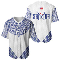 White Samoa Tribal Chest Tattoo Baseball Jersey LT9 - Polynesian Pride