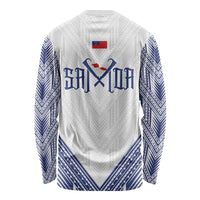 White Samoa Tribal Chest Tattoo Long Sleeve Shirt LT9 - Polynesian Pride
