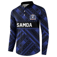 Toa Samoa 40th Anniversary Button Sweatshirt Royal Blue Tribal LT9 - Polynesian Pride