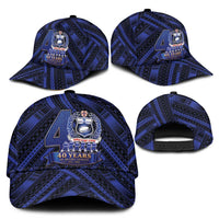 Toa Samoa 40th Anniversary Classic Cap Royal Blue Tribal LT9 - Polynesian Pride
