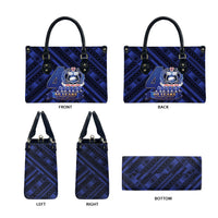 Toa Samoa 40th Anniversary Leather Bag Royal Blue Tribal LT9 - Polynesian Pride