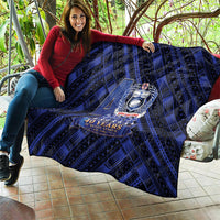 Toa Samoa 40th Anniversary Quilt Royal Blue Tribal LT9 - Polynesian Pride