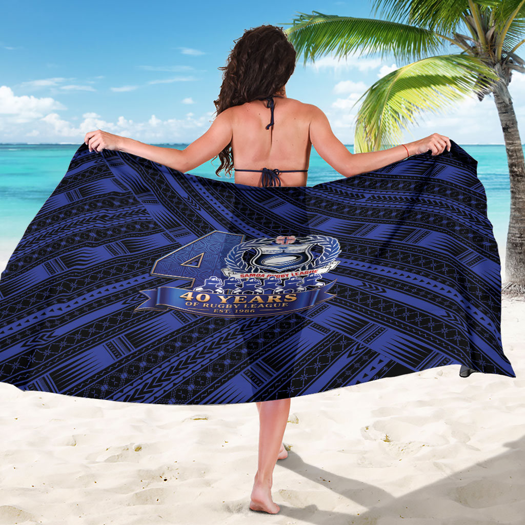 Toa Samoa 40th Anniversary Sarong Royal Blue Tribal LT9 - Polynesian Pride