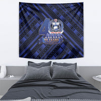 Toa Samoa 40th Anniversary Tapestry Royal Blue Tribal LT9 - Polynesian Pride
