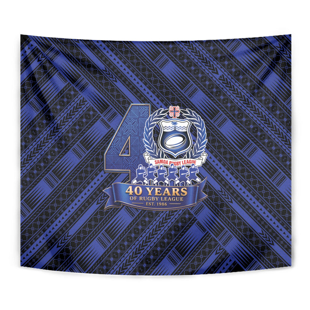Toa Samoa 40th Anniversary Tapestry Royal Blue Tribal LT9 - Polynesian Pride
