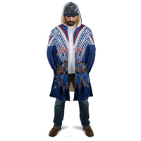 Toa Samoa Siva Tau Cloak Royal Blue Chevron Geometric Heritage LT9 - Polynesian Pride