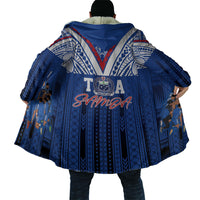 Toa Samoa Siva Tau Cloak Royal Blue Chevron Geometric Heritage LT9 - Polynesian Pride
