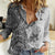 Polynesia Women Casual Shirt Hibiscus and Hawaiian Tribal Tattoo Retro Style Gray Color LT9 Female Gray - Polynesian Pride