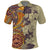 Polynesia Polo Shirt Hibiscus and Hawaiian Tribal Tattoo Retro Style Tan Color LT9 Tan - Polynesian Pride