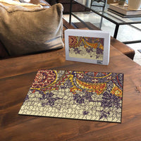 Polynesia Puzzle Hibiscus Hawaiian Tribal Tattoo Retro Tan - Polynesian Pride