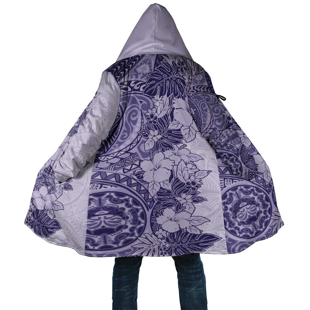 Polynesia Cloak Hibiscus Hawaiian Tribal Tattoo Retro Violet - Polynesian Pride