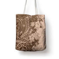 Polynesia Tote Bag Hibiscus Hawaiian Tribal Tattoo Retro Pink Pastel - Polynesian Pride