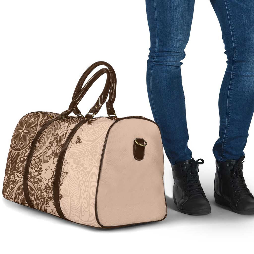 Polynesia Travel Bag Hibiscus Hawaiian Tribal Tattoo Retro Pink Pastel - Polynesian Pride