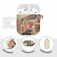 Hawaii Beige Version AirPods Case Aloha Tribal Pattern - Polynesian Pride