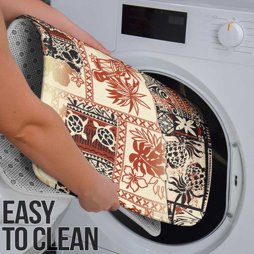 Hawaii Beige Version Bathroom Set Aloha Tribal Pattern - Polynesian Pride