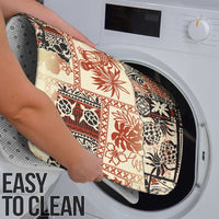 Hawaii Beige Version Bathroom Set Aloha Tribal Pattern - Polynesian Pride