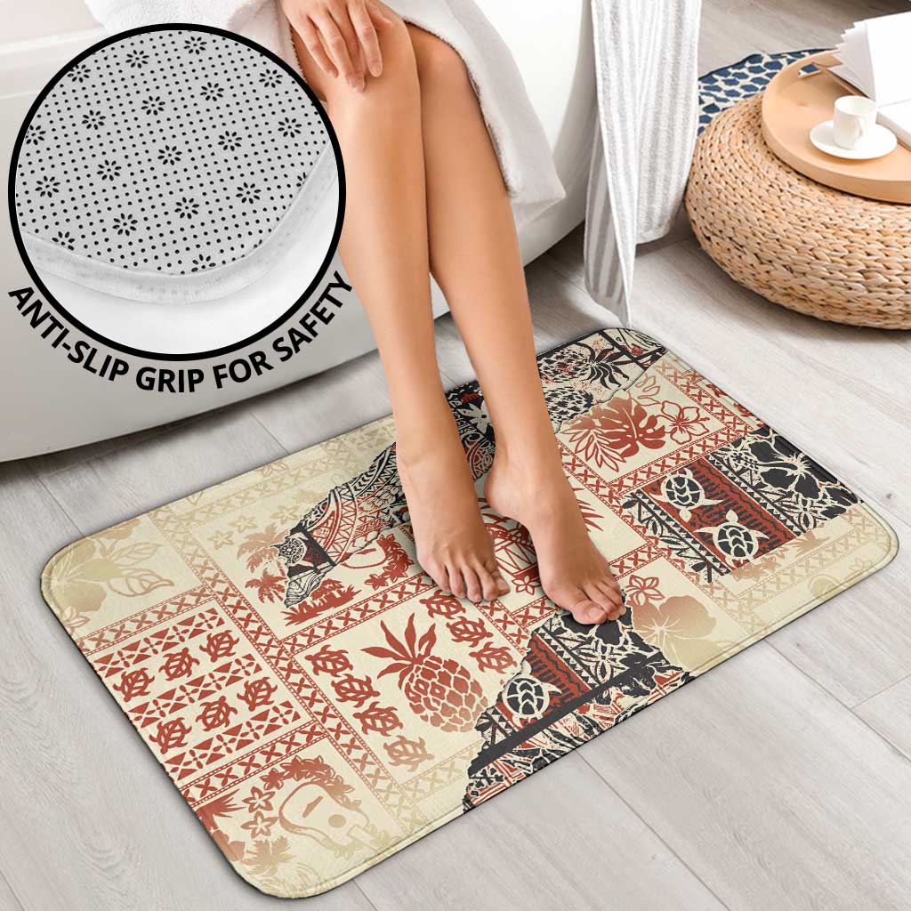 Hawaii Beige Version Bathroom Set Aloha Tribal Pattern - Polynesian Pride