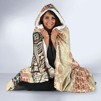 Hawaii Hooded Blanket Aloha Tribal Pattern Beige Version LT9 - Polynesian Pride