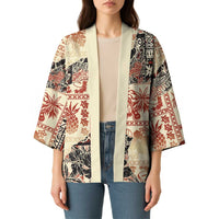 Hawaii Beige Version Kimono Aloha Tribal Pattern - Polynesian Pride