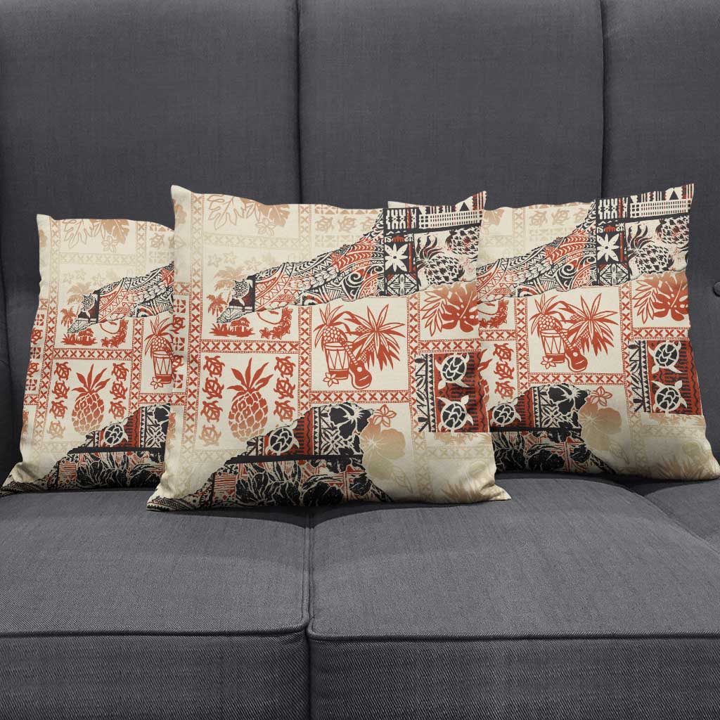 Hawaii Beige Version Pillow Cover Aloha Tribal Pattern - Polynesian Pride