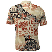 Hawaii Polo Shirt Aloha Tribal Pattern Beige Version LT9 - Polynesian Pride