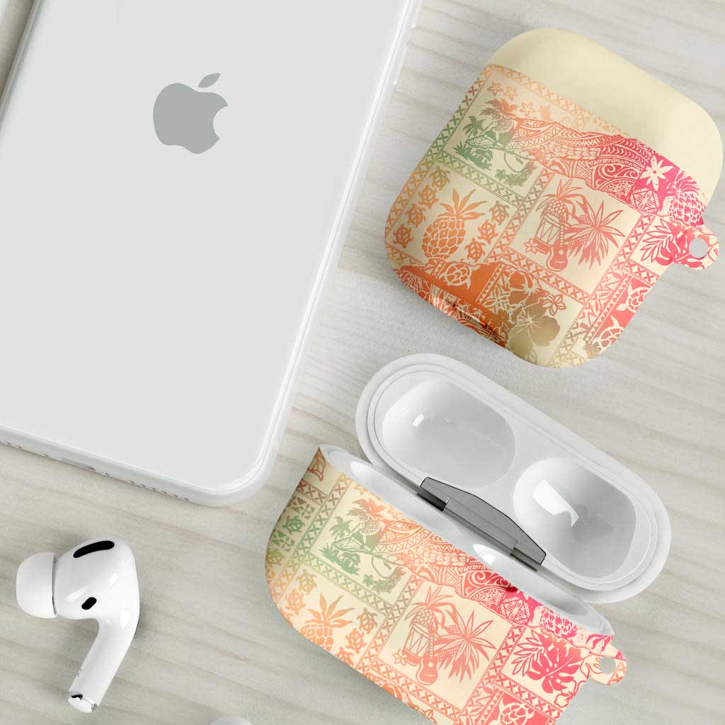 Hawaii Sweat Pink Ombre AirPods Case Aloha Tribal Pattern - Polynesian Pride