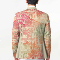 Hawaii Sweat Pink Ombre Blazer Aloha Tribal Pattern - Polynesian Pride