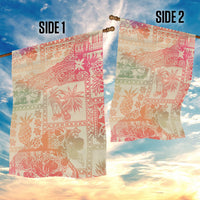 Hawaii Garden Flag Aloha Tribal Pattern Sweat Pink Ombre LT9 - Polynesian Pride