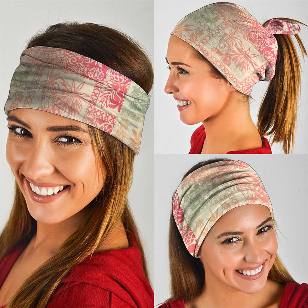 Hawaii Sweat Pink Ombre Neck Gaiter Aloha Tribal Pattern - Polynesian Pride