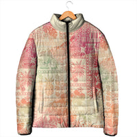 Hawaii Sweat Pink Ombre Padded Jacket Aloha Tribal Pattern LT9 - Polynesian Pride