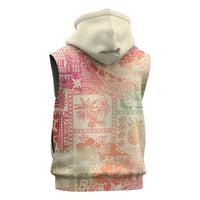 Hawaii Sweat Pink Ombre Sleeveless Hoodie Aloha Tribal Pattern LT9 - Polynesian Pride
