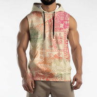 Hawaii Sweat Pink Ombre Sleeveless Hoodie Aloha Tribal Pattern LT9 - Polynesian Pride