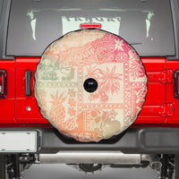 Hawaii Spare Tire Cover Aloha Tribal Pattern Sweat Pink Ombre LT9 - Polynesian Pride