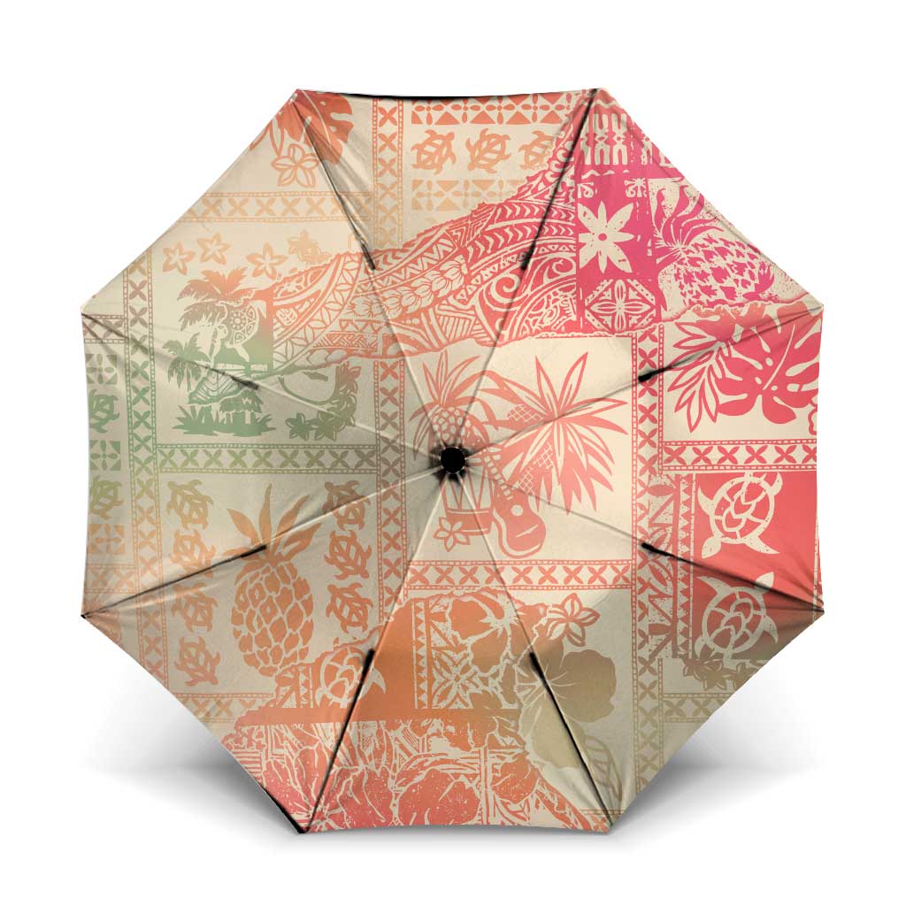 Hawaii Sweat Pink Ombre Umbrella Aloha Tribal Pattern LT9 One Size Folded 11.42 inch Opened Diameter 37.4 inch Pink - Polynesian Pride