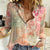Hawaii Women Casual Shirt Aloha Tribal Pattern Sweat Pink Ombre LT9 Female Pink - Polynesian Pride