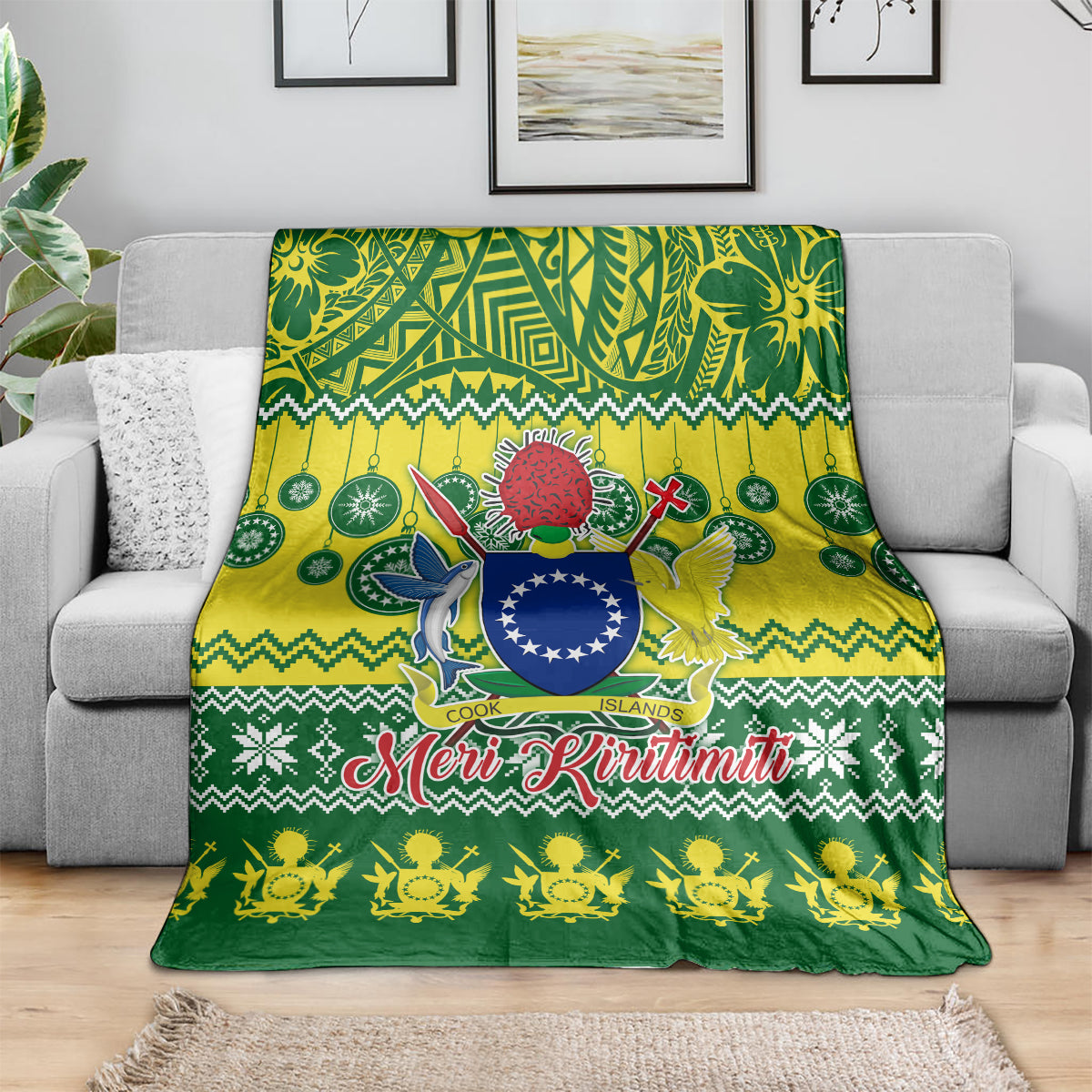 Cook Islands Christmas Blanket Santa Beach Meri Kiritimiti LT9 - Polynesian Pride