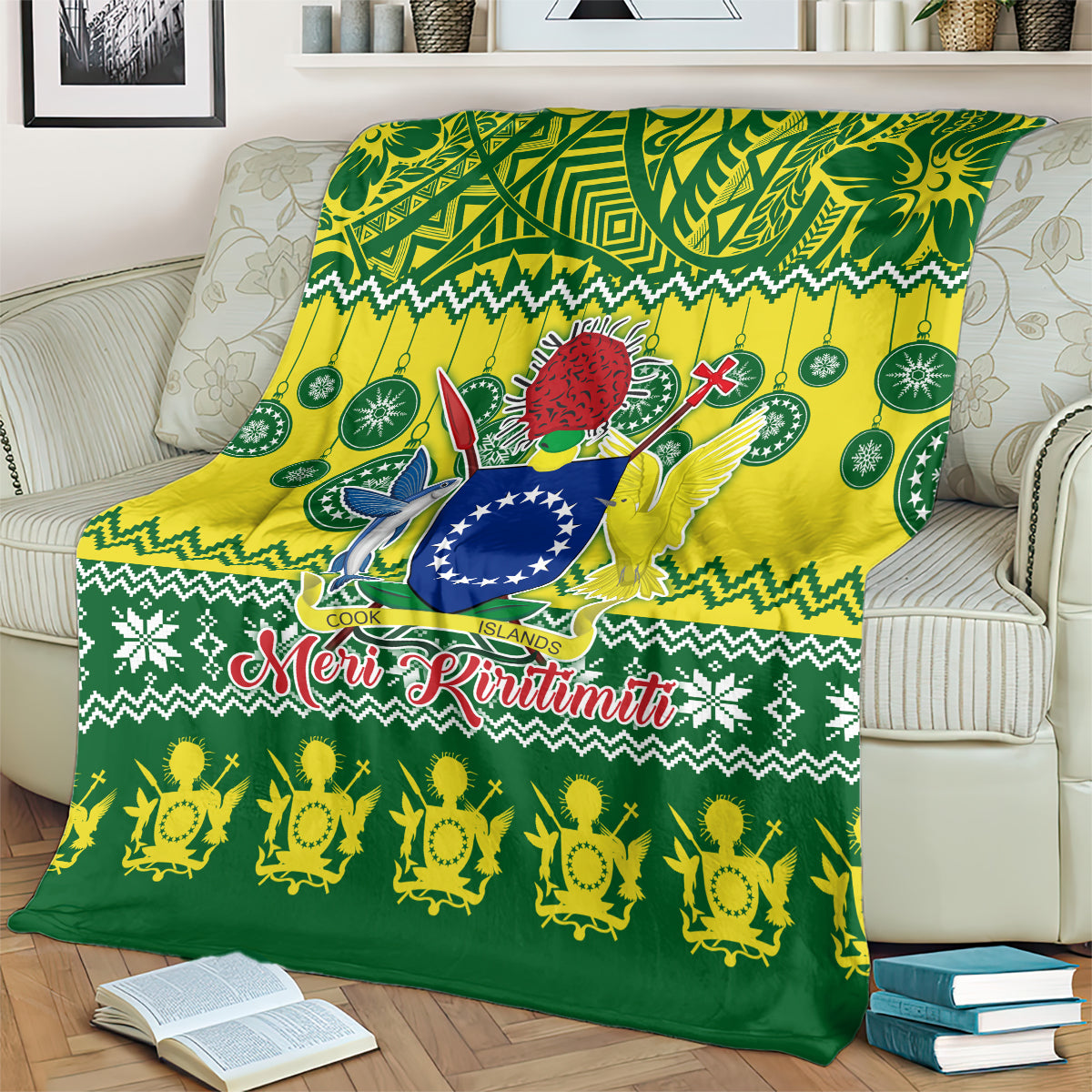 Cook Islands Christmas Blanket Santa Beach Meri Kiritimiti LT9 - Polynesian Pride