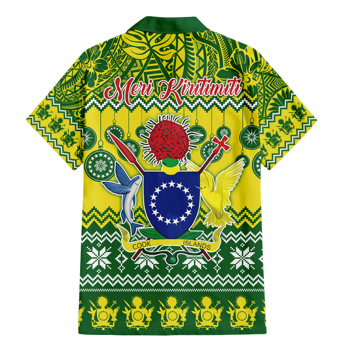 Cook Islands Christmas Family Matching Mermaid Dress and Hawaiian Shirt Santa Beach Meri Kiritimiti LT9 - Polynesian Pride