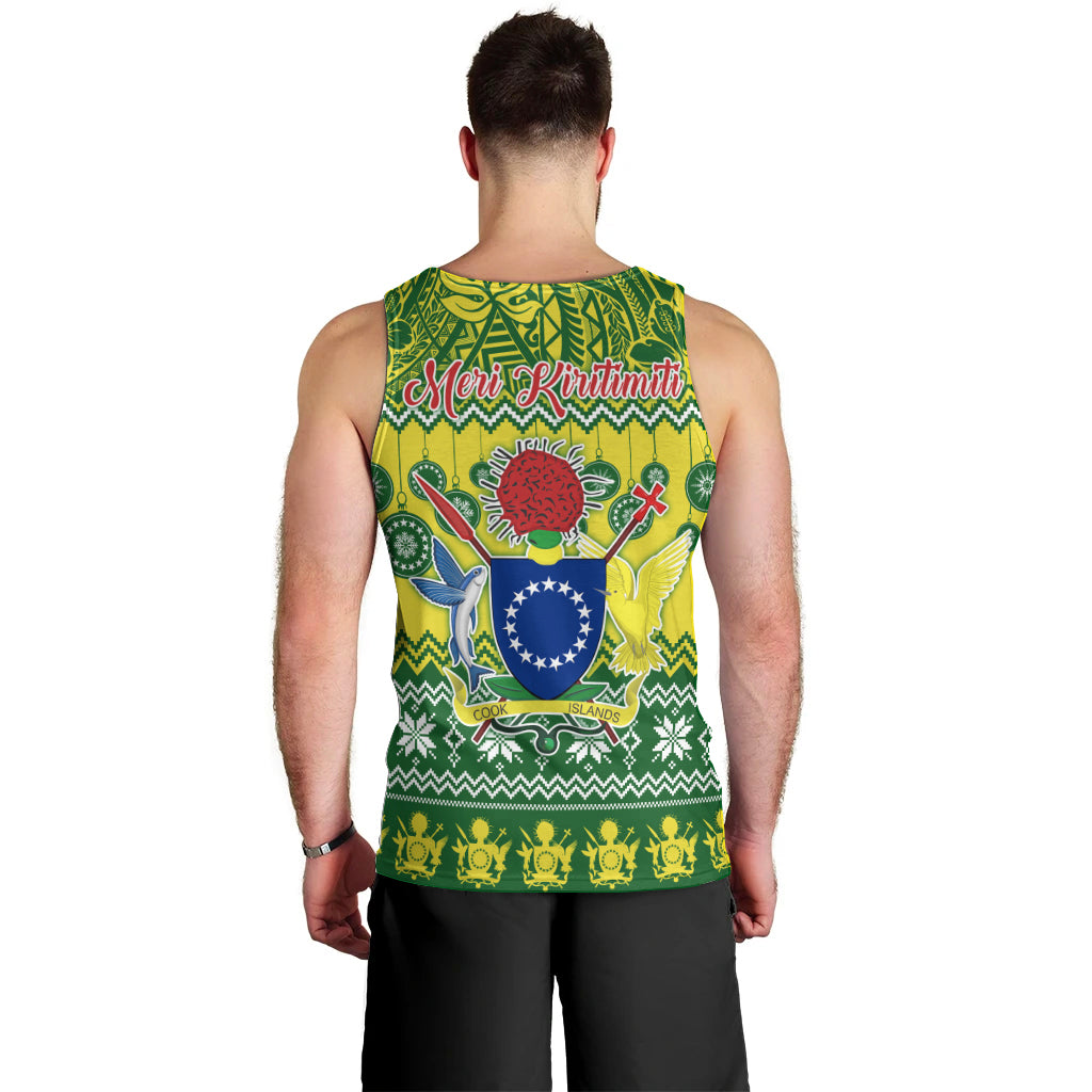 Cook Islands Christmas Men Tank Top Santa Beach Meri Kiritimiti LT9 - Polynesian Pride