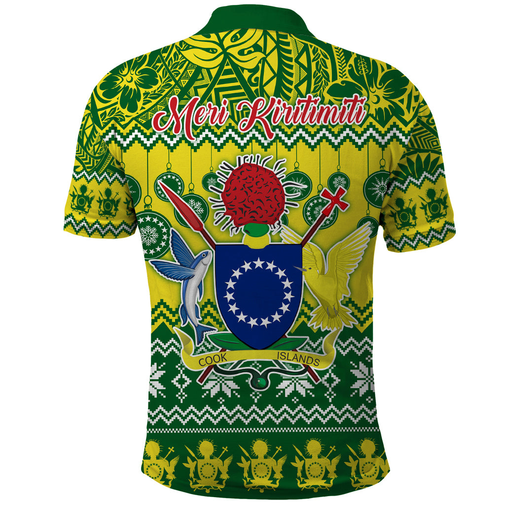 Cook Islands Christmas Polo Shirt Santa Beach Meri Kiritimiti LT9 - Polynesian Pride