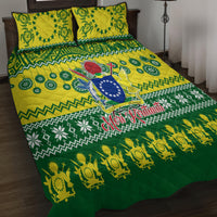 Cook Islands Christmas Quilt Bed Set Santa Beach Meri Kiritimiti LT9 - Polynesian Pride