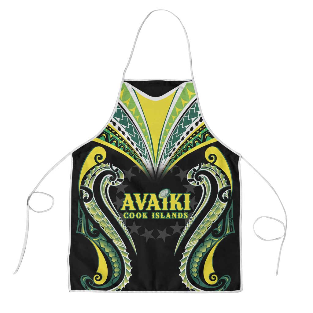 Rugby Cook Islands Avaiki Apron Black Kuki Airani Tribal Maori Inspired LT9 Black - Polynesian Pride