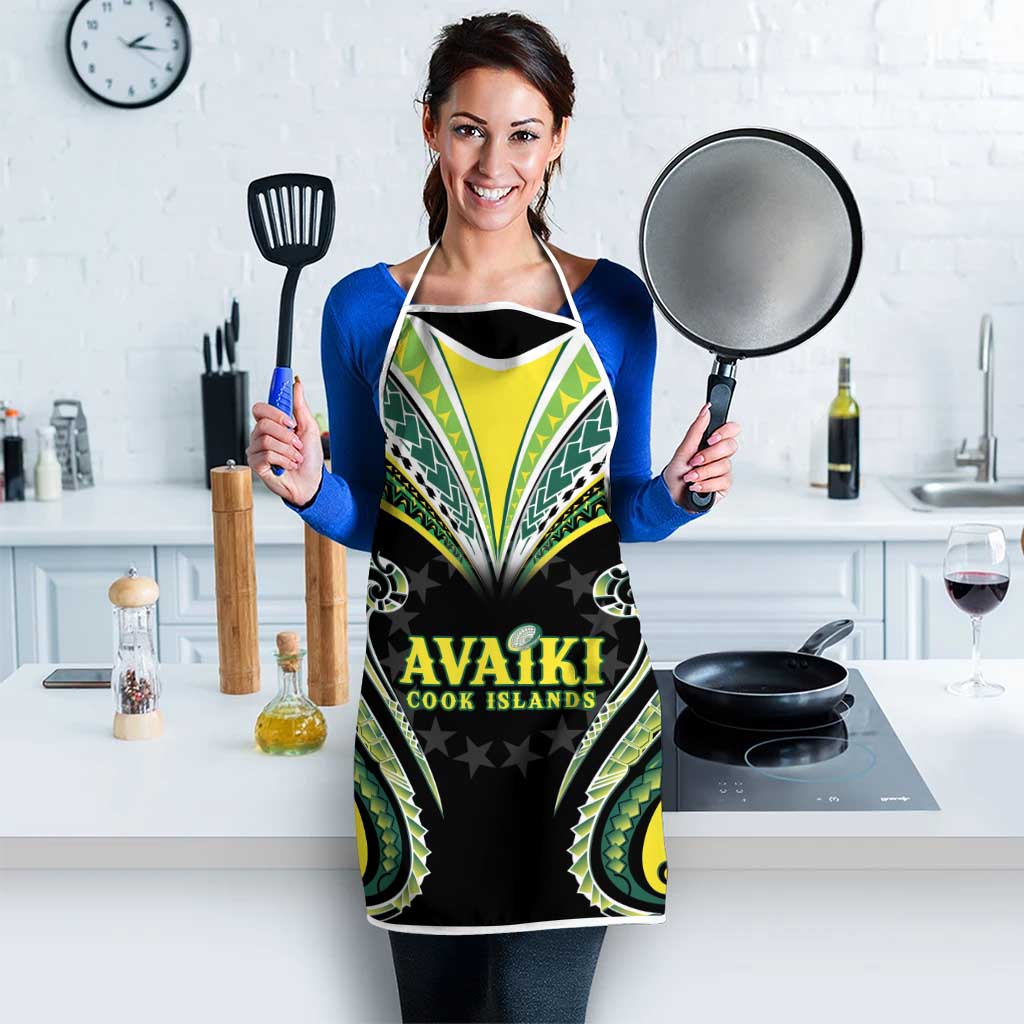 Rugby Cook Islands Avaiki Apron Black Kuki Airani Tribal Maori Inspired LT9 - Polynesian Pride
