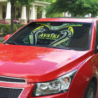 Rugby Cook Islands Avaiki Auto Sun Shade Black Kuki Airani Tribal Maori Inspired LT9 - Polynesian Pride