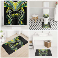 Rugby Cook Islands Avaiki Bathroom Set Black Kuki Airani Tribal Maori Inspired LT9 - Polynesian Pride