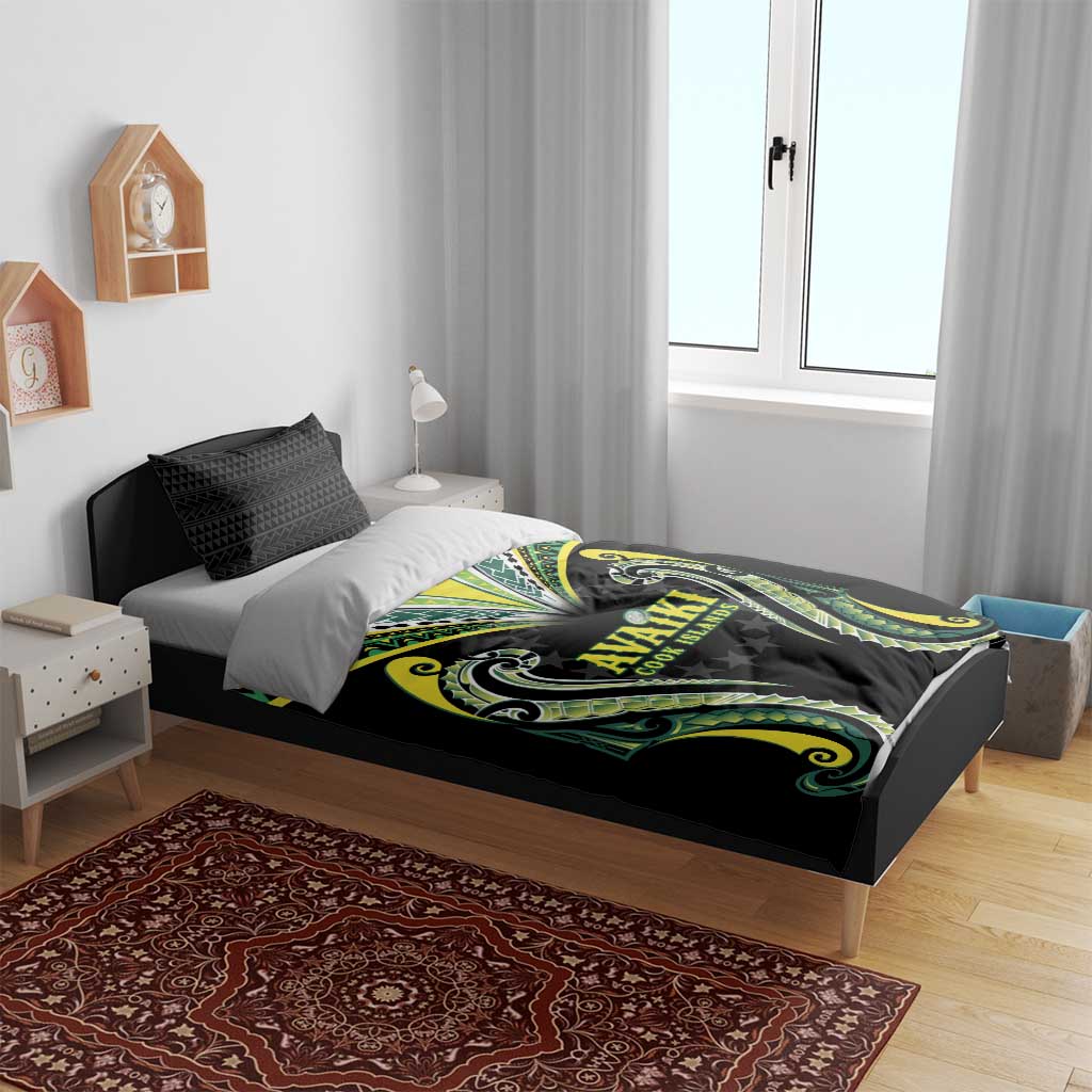 Rugby Cook Islands Avaiki Bedding Set Black Kuki Airani Tribal Maori Inspired LT9 - Polynesian Pride