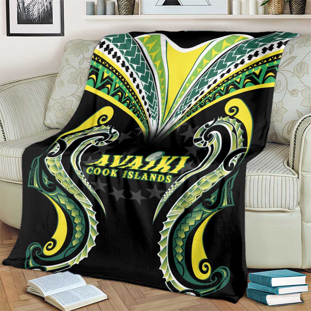 Rugby Cook Islands Avaiki Blanket Black Kuki Airani Tribal Maori Inspired LT9 - Polynesian Pride