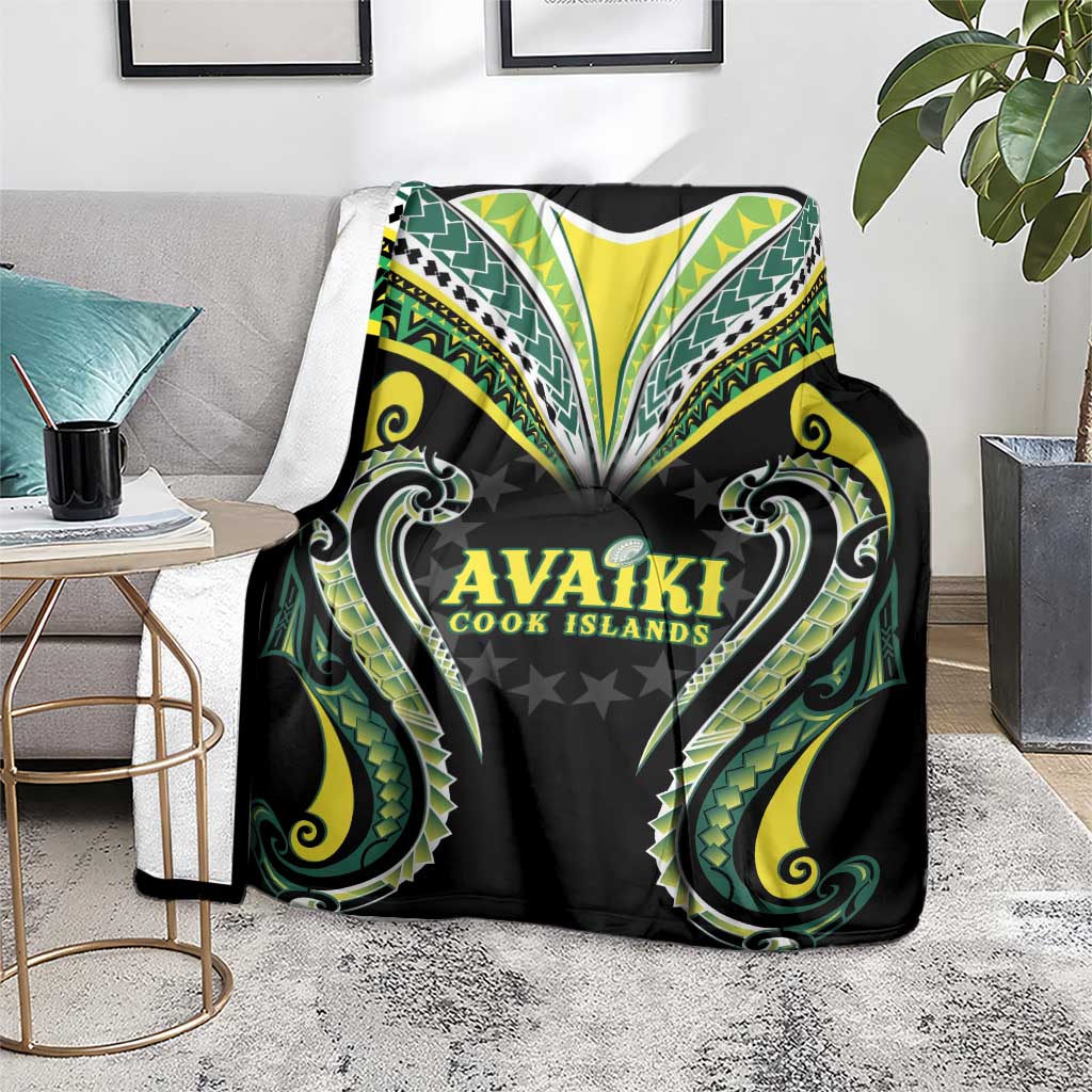 Rugby Cook Islands Avaiki Blanket Black Kuki Airani Tribal Maori Inspired LT9 - Polynesian Pride